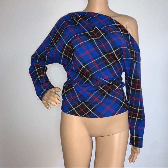 ZARA asymmetric check print top - Picture 3 of 11